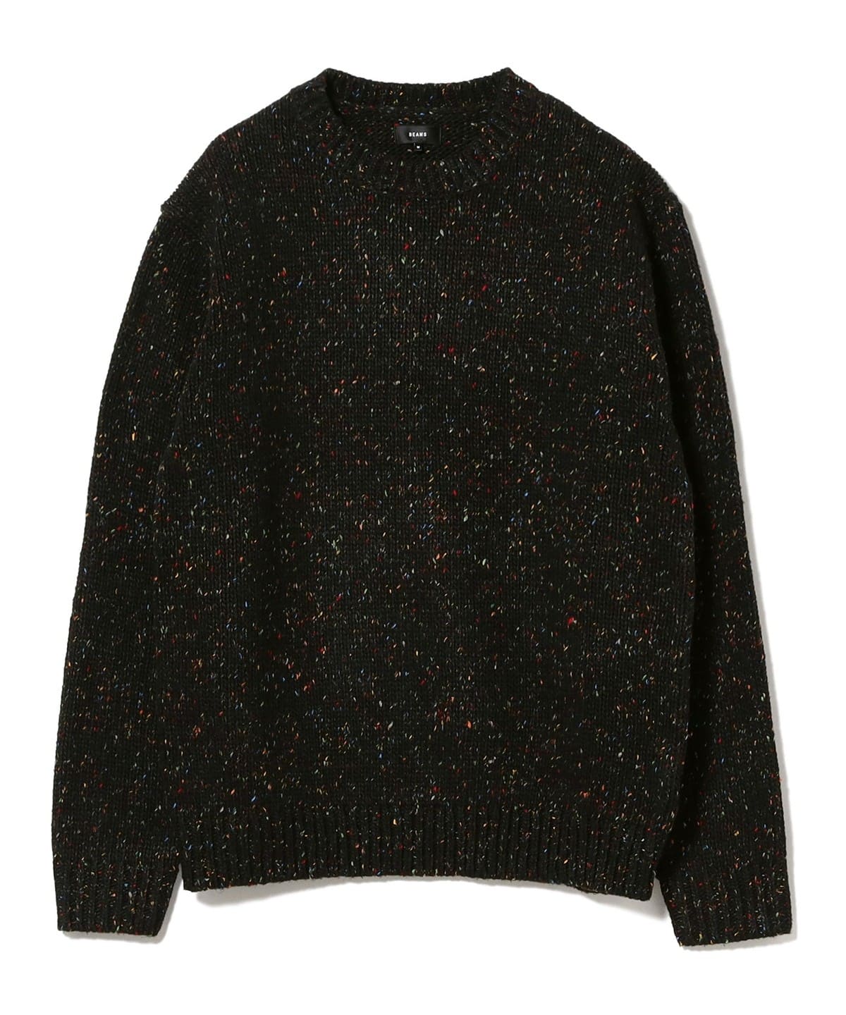 BEAMS（ビームス）3ゲージ カラーネップ クルーネック ニット