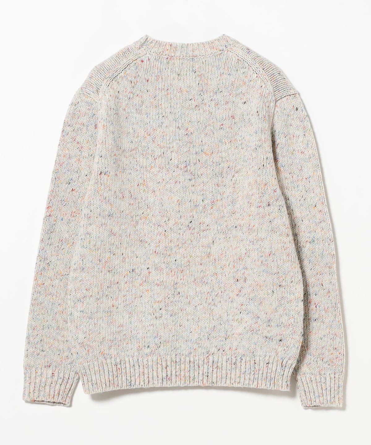 【美品】BEAMS ニット アルパカ混 ネップ クルーネック M相当（F264） Demi-Luxe BEAMS（デミルクス ビームス）アルパカ Vネック ニット