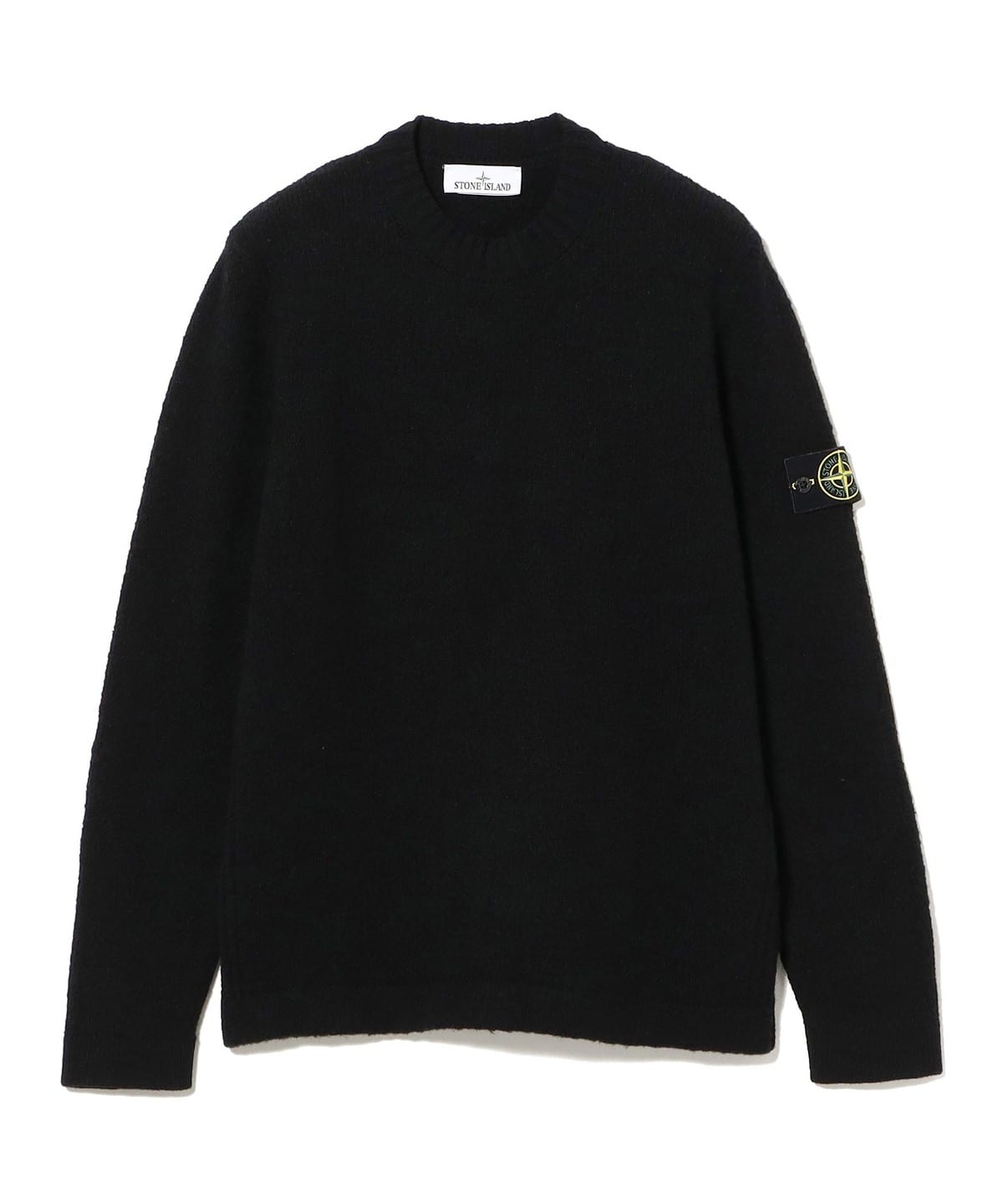 STONE  ニット ブラック BEAMS（ビームス）STONE ISLAND / Boucle Crewneck Knit（トップス