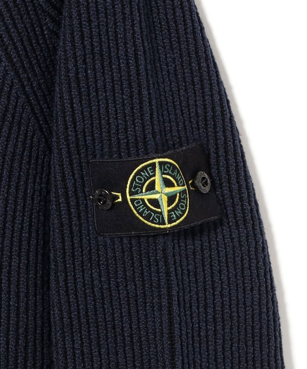 STONE ISLAND / Rib Half-Zip Knit