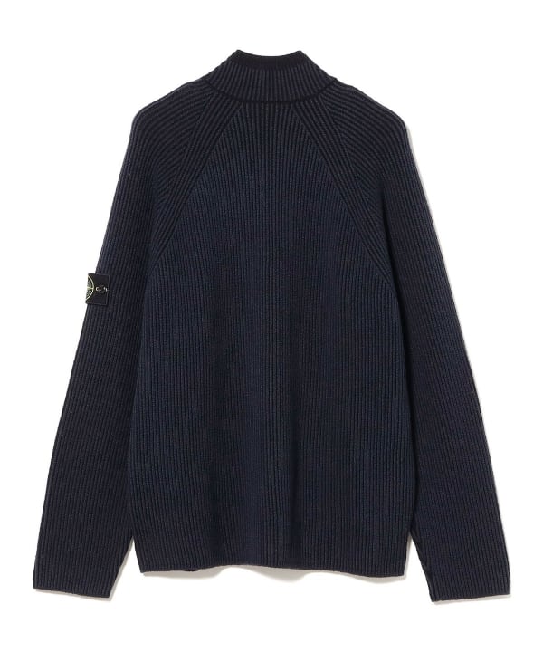 STONE ISLAND / Rib Half-Zip Knit