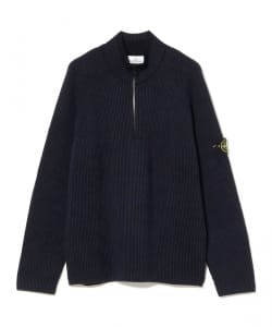 STONE ISLAND / Rib Half-Zip Knit