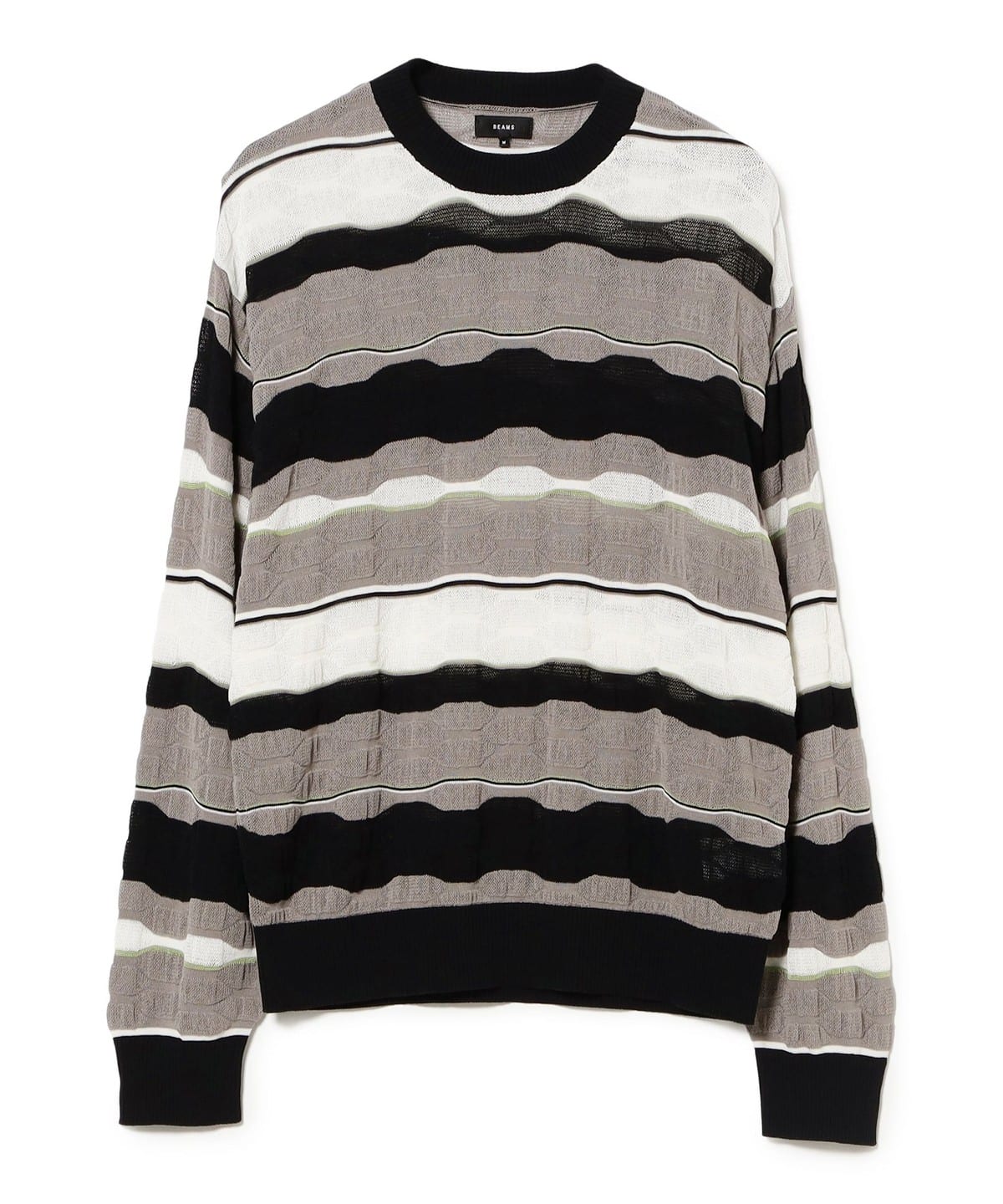 BEAMS（ビームス）12 Gauge Multi Jacquard Boder Crew Neck（トップス