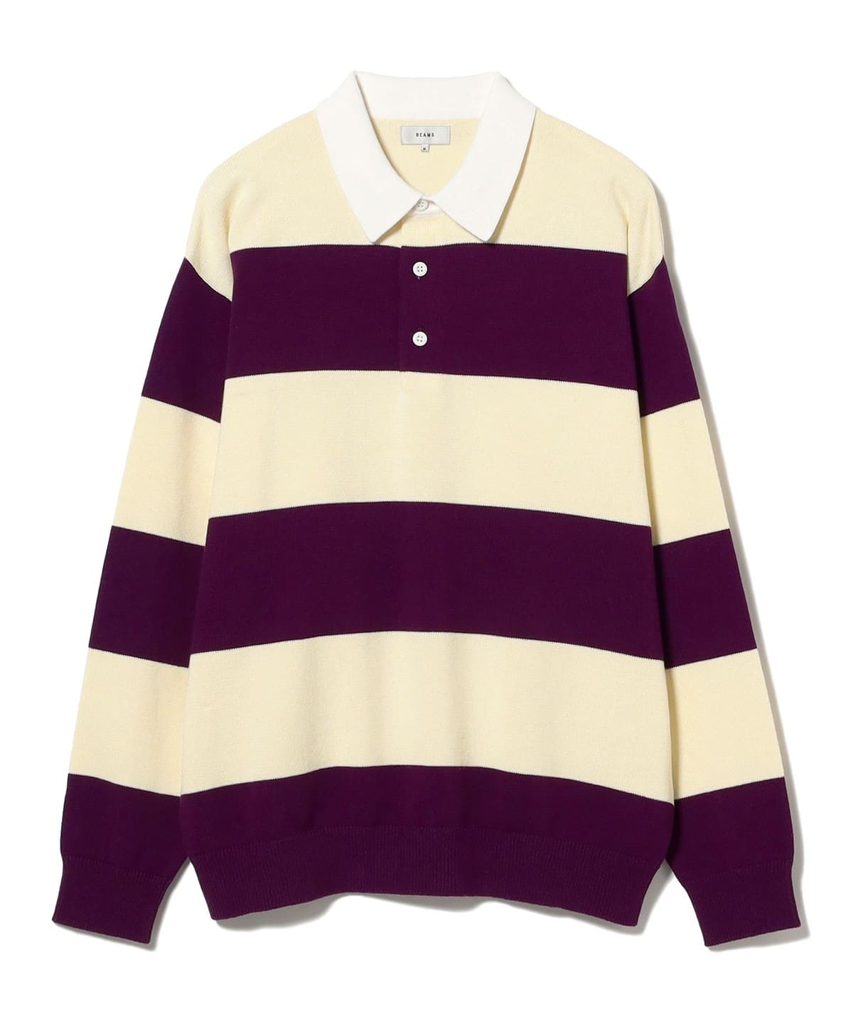 BEAMS（ビームス）7 Gauge Border Knit Rugby Shirt（トップス ニット