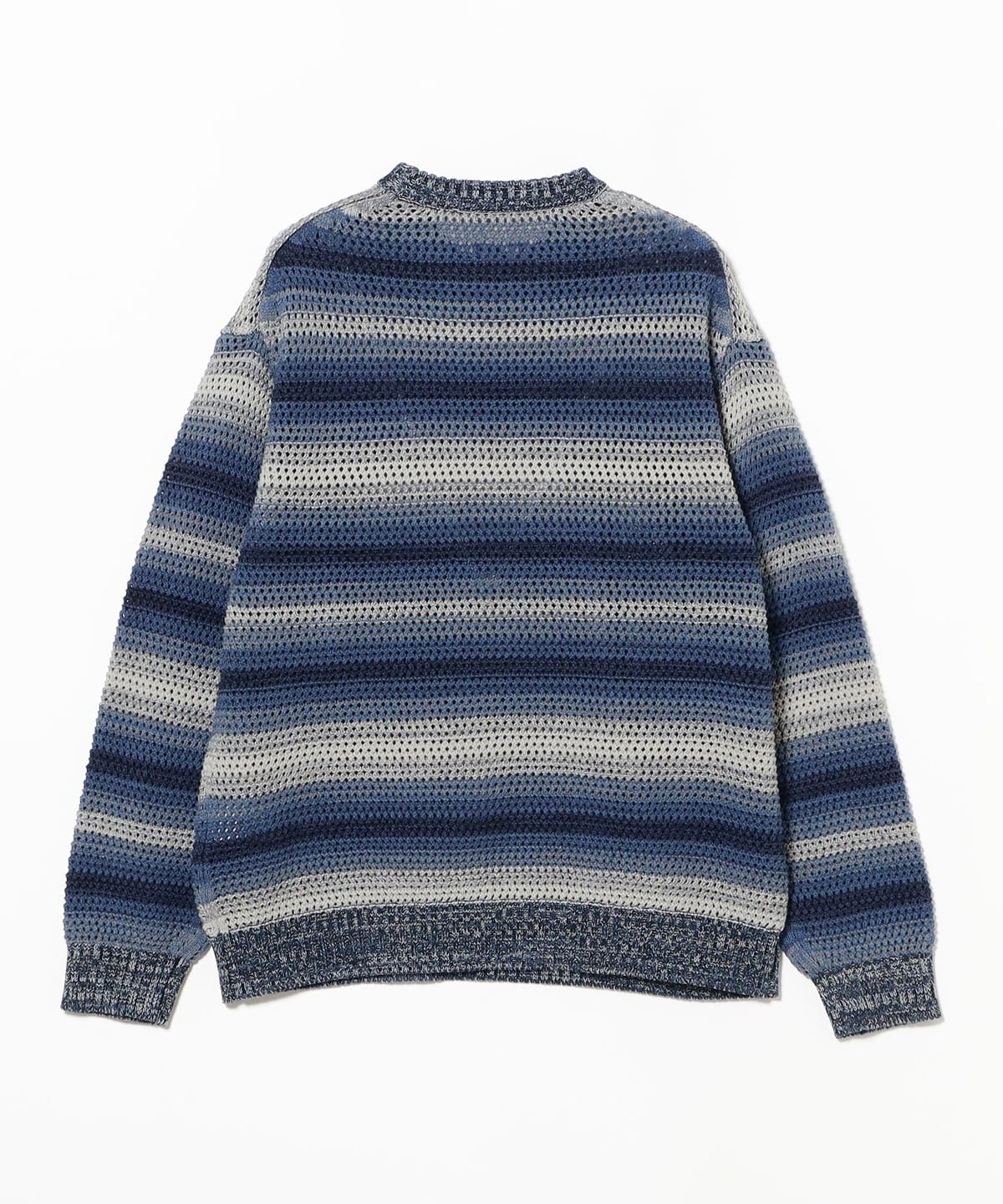 BEAMS（ビームス）Mesh Border Crew Neck（トップス ニット・セーター 