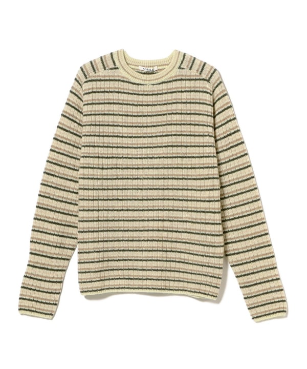 トップス AURALEE PURE SHETLAND WOOL KNIT P/O BEAMS(ビームス)AURALEE / SHETLAND WOOL CASHMERE RIB KNIT P