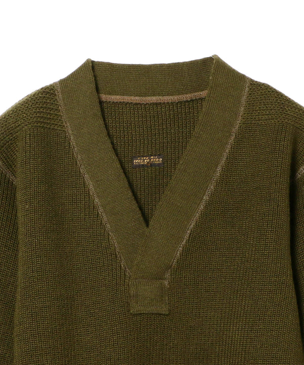 BEAMS（ビームス）BUZZ RICKSON'S / A-1 Mechanics sweater Olive