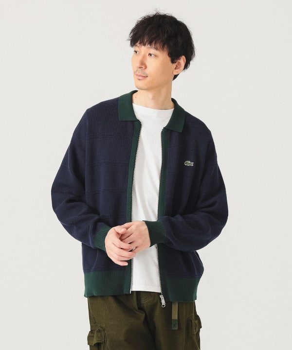 BEAMS（ビームス）【別注】LACOSTE / ジップ カーディガン（トップス