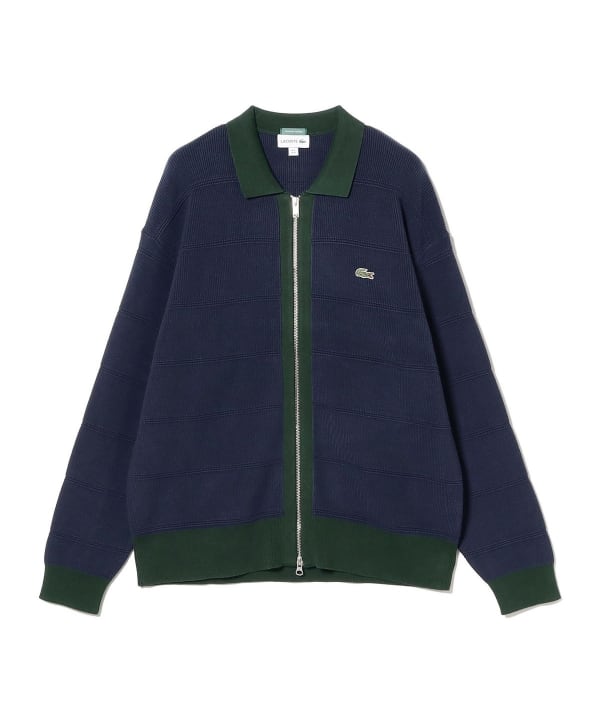 BEAMS（ビームス）【別注】LACOSTE / ジップ カーディガン