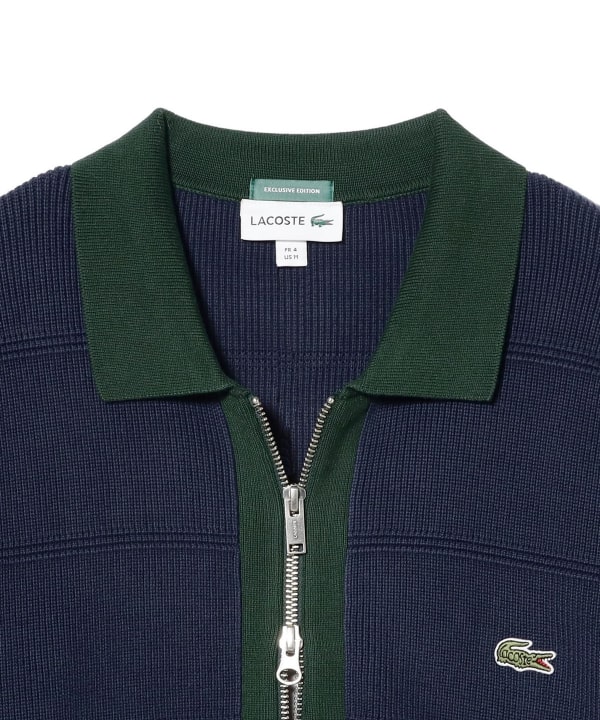 BEAMS×LACOSTE 別注 グリーン ニットカーディガン 中古・古着通販】LACOSTE (ラコステ) BEAMS (ビームス) 23SS