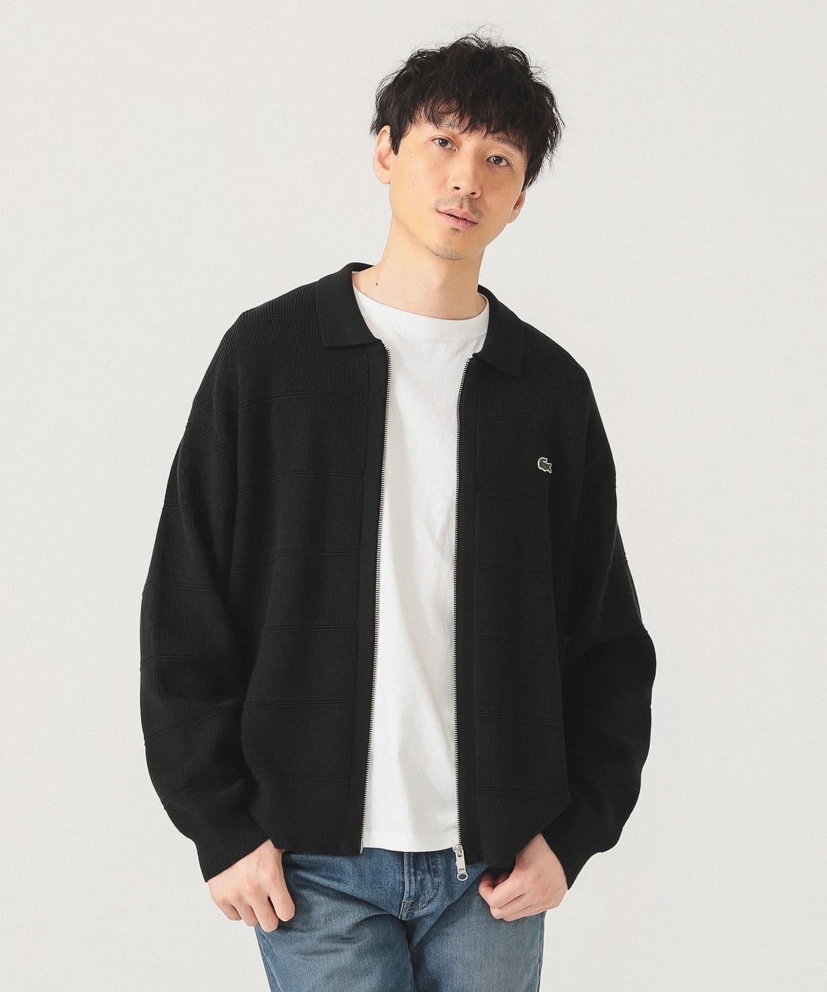 BEAMS（ビームス）【別注】LACOSTE / ジップ カーディガン（トップス