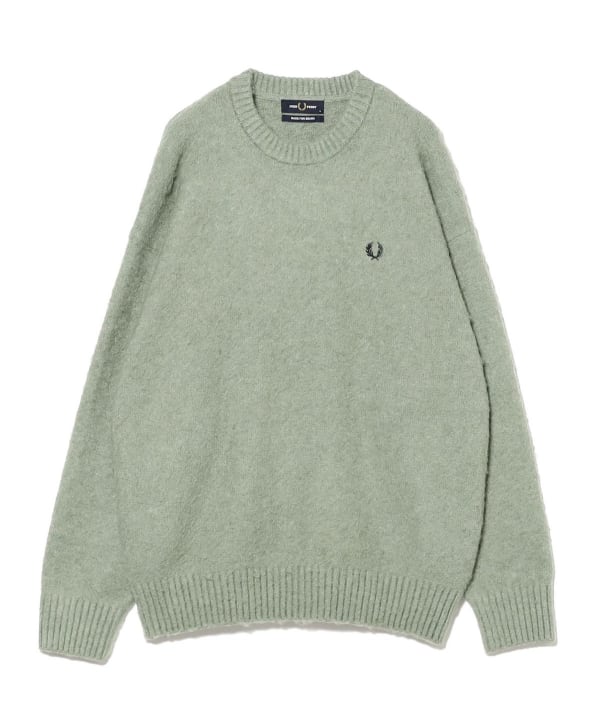 FRED PERRY BEAMS 別注 フラッフィ クルーネックニットXLサイズ FRED PERRY × BEAMS / 別注 フラッフィ クルーネックニットが