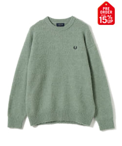 【+15%ポイントUP】【別注】FRED PERRY / フラッフィー クルーネックニット