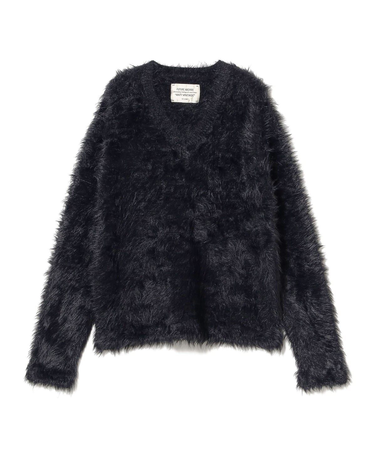 美品　FUTURE ARCHIVE BEAMS モヘアニットカーディガン　襟付 BEAMS（ビームス）FUTURE ARCHIVE / 編み柄 CARDIGAN（トップス