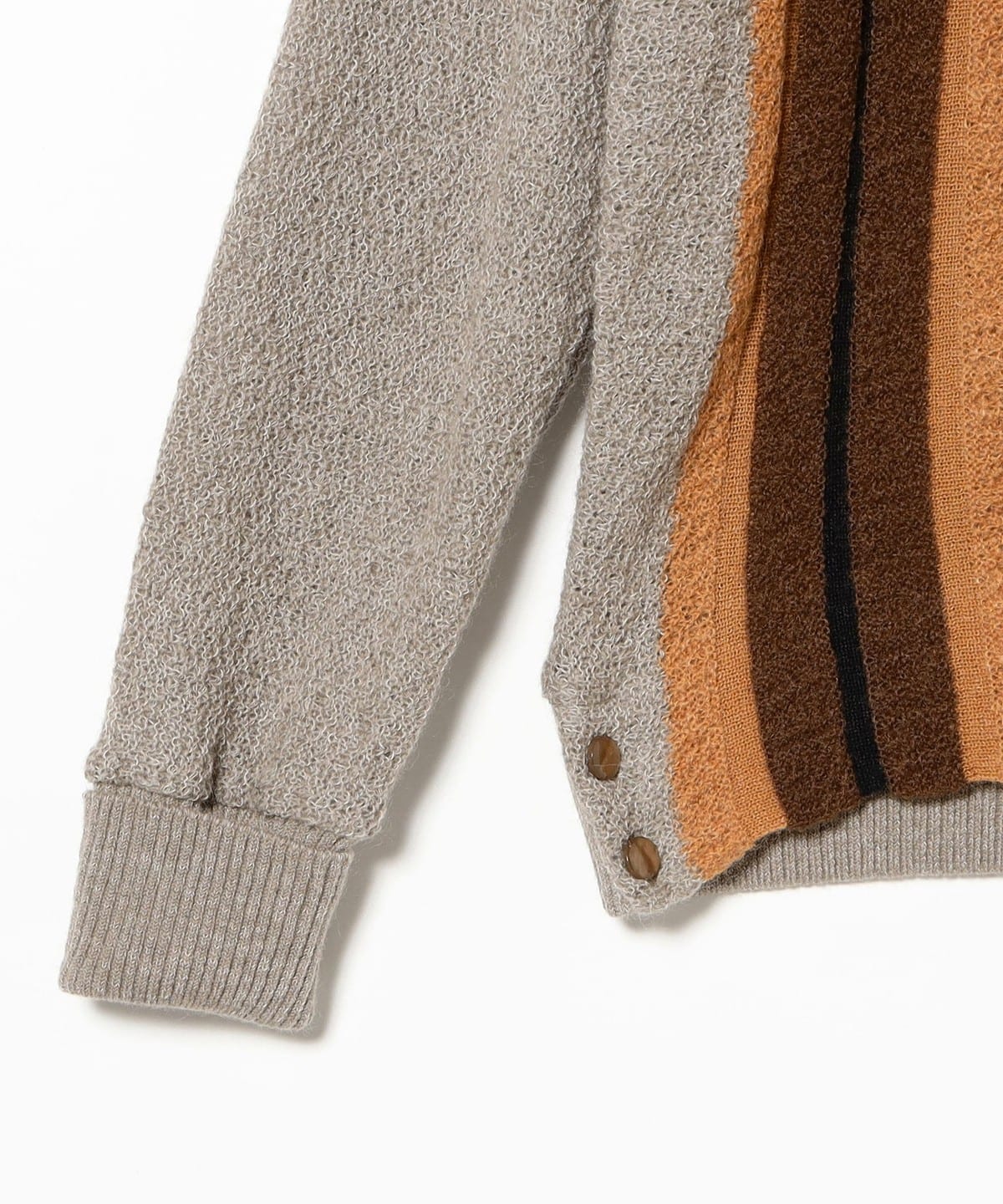 BEAMS（ビームス）NEEDLES / Knit Cardigan - Crepe Weave Stripe