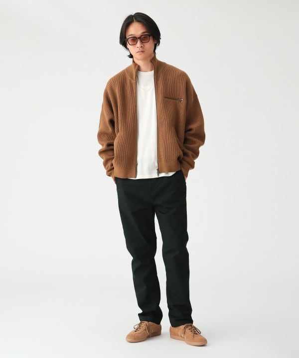ダブルフェイス フルジップ ニット Model：H185cm Size：L