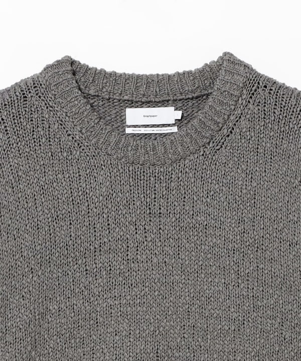 Graphpaper / Cotton Wool Slub Oversized Crew Neck Knit