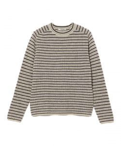 AURALEE / SHETLAND WOOL CASHMERE RIB KNIT P/O