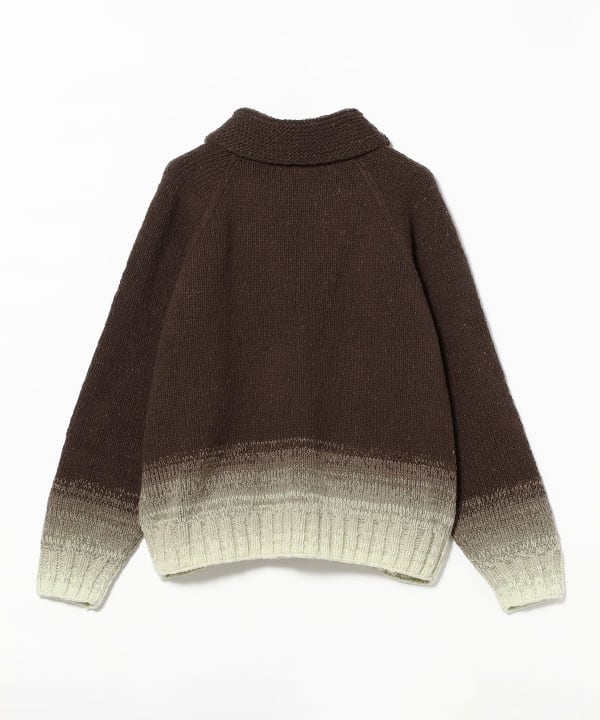 AURALEE / WOOL LOW-GAUGE KNIT ZIP COWICHAN