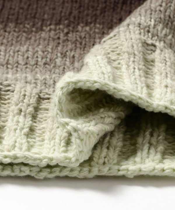 AURALEE / WOOL LOW-GAUGE KNIT ZIP COWICHAN