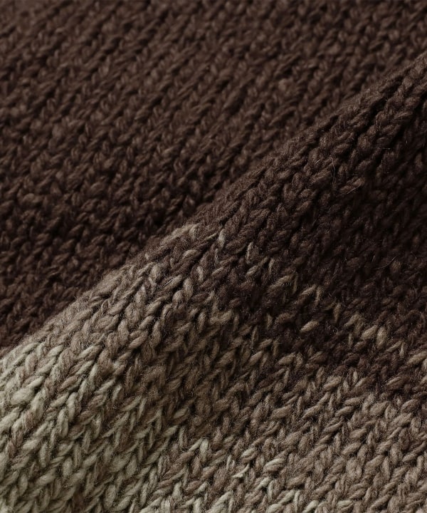 AURALEE / WOOL LOW-GAUGE KNIT ZIP COWICHAN