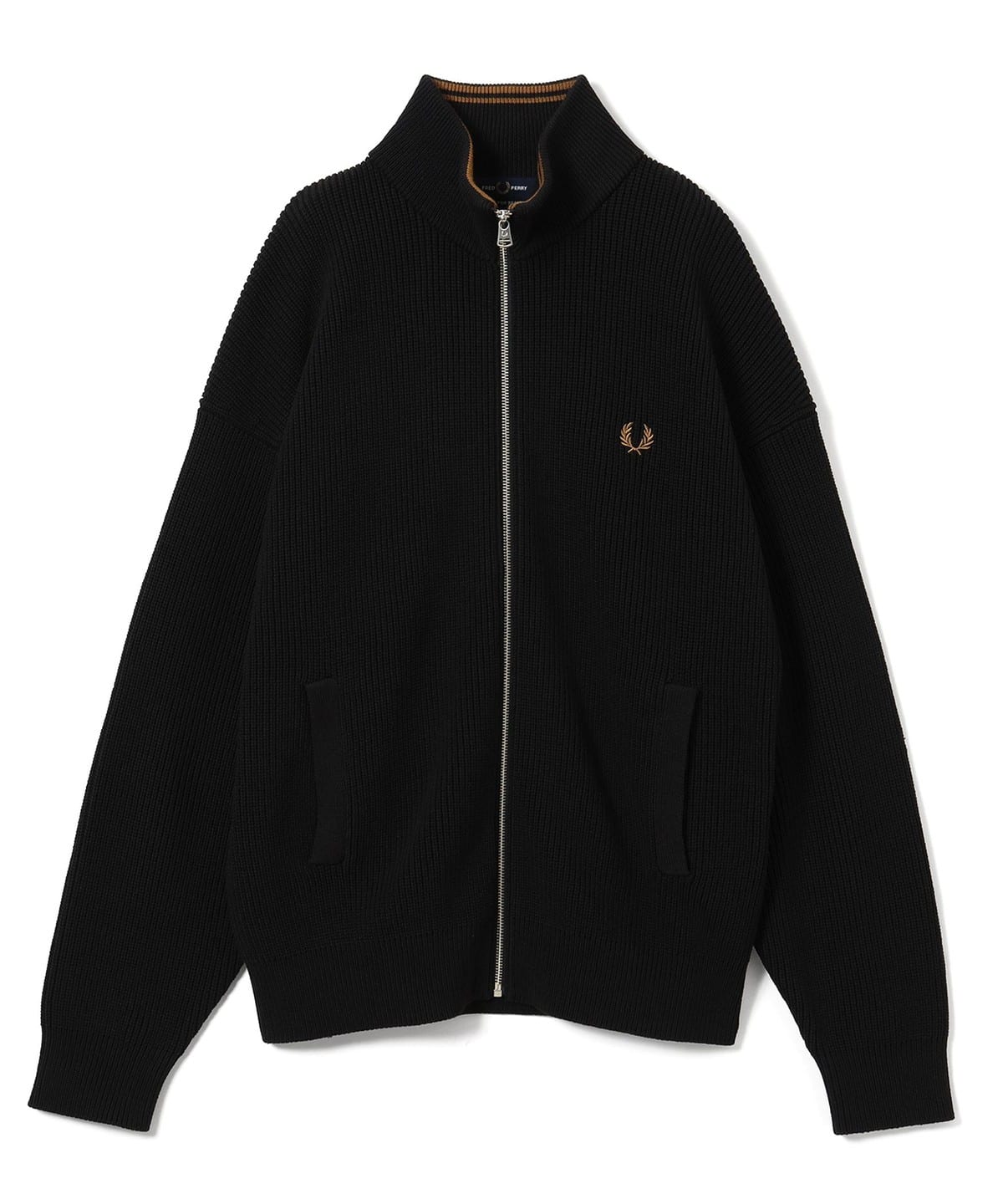 【美品】FRED PERRY BEAMS GOLF ローレルテープ　セーター M BEAMS（ビームス）【別注】FRED PERRY / Drivers Knit 26FW（トップス