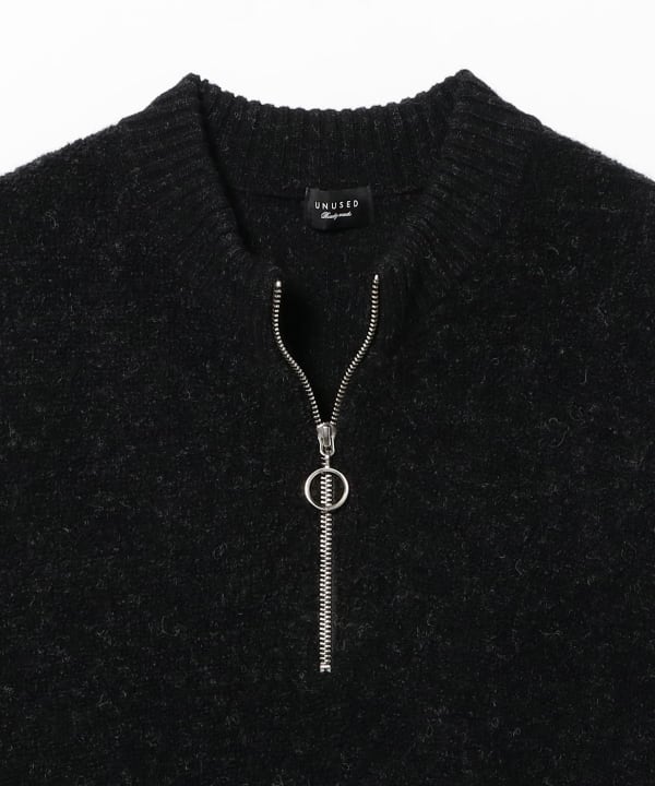 UNUSED / Zip pullover knit
