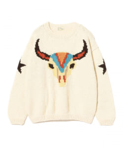 Macmahon Knitting Mills / Crew Neck Knit-Longhorn