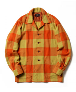 ▲BEAMS PLUS / ブロックチェック キャンプカラー ジャケット