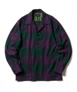 ▲BEAMS PLUS / ブロックチェック キャンプカラー ジャケット