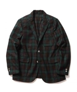 ▲BEAMS PLUS / ウールタータンチェック　シャツジャケット