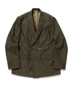 ▲BEAMS PLUS / ダブルブレステッド ドビージオメトリック ヘリンボーンジャケット