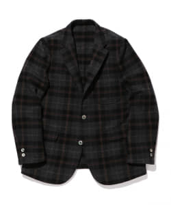 ▲BEAMS PLUS / ダークチェック 3ボタン シャツジャケット