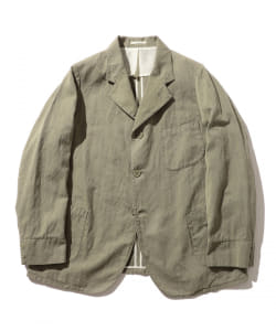 ▲BEAMS PLUS / コットンリネンヘリンボーン 3ボタンワークジャケット