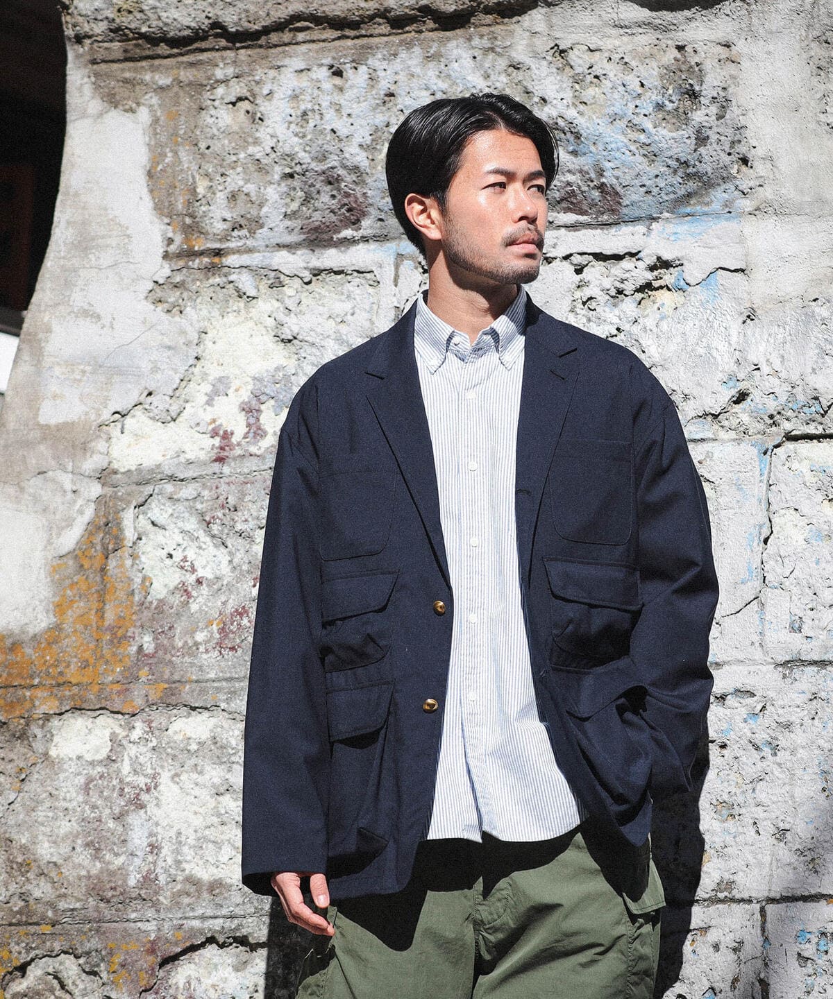 BEAMS [BEAMS] BEAMS / 3 step pocket blazer jacket (casual jacket 