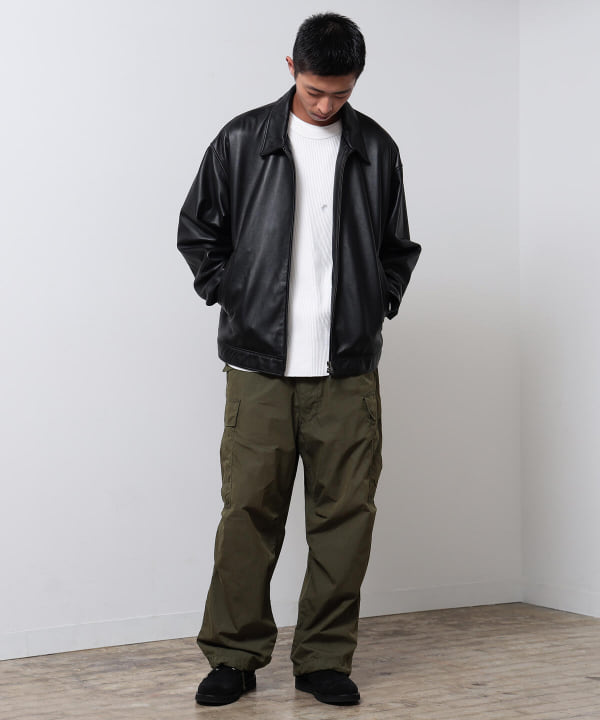 BEAMS シープレザー ブルゾン greysearchafrica.com