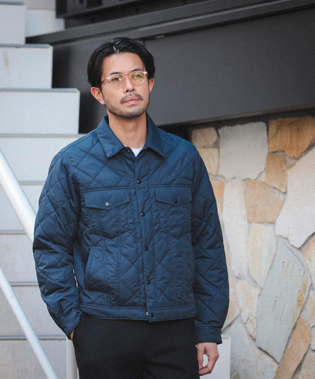 キルト Gジャケット ブルゾン MEN NAVY S キルト Gジャケット ブルゾン MEN NAVY S