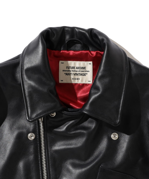 BEAMS（ビームス）FUTURE ARCHIVE / LEATHER W RIDERS JACKET 
