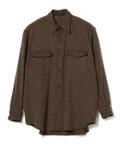 ▲COMOLI / Wool Cashmere Hounds Tooth CPO