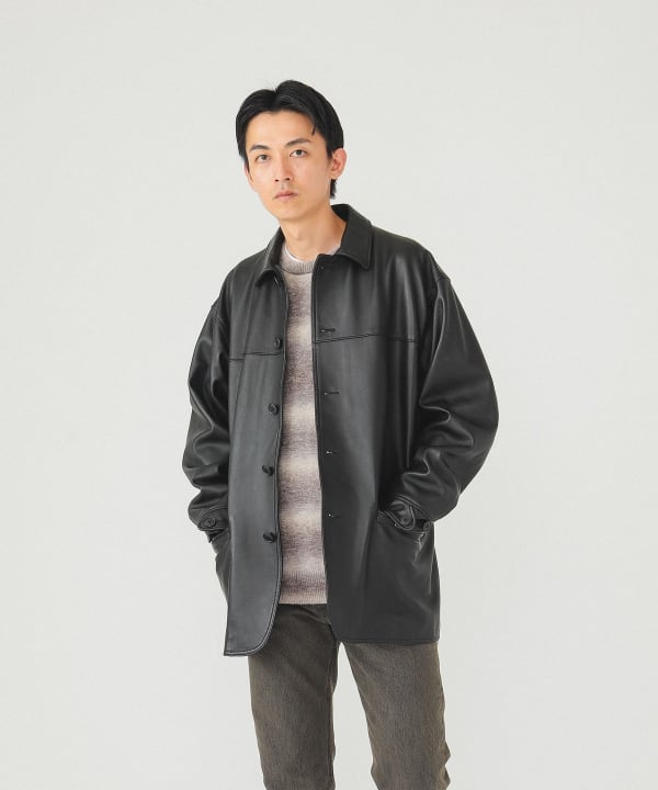 BEAMS BEAMS BEAMS Leather car coat blouson (blouson blouson) mail 