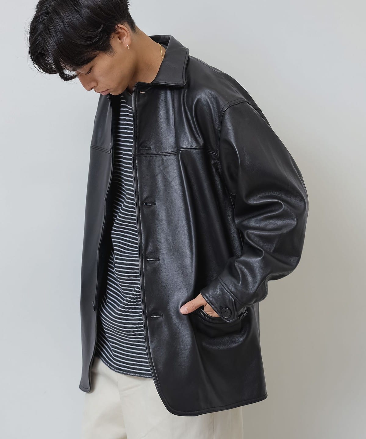 BEAMS BEAMS BEAMS Leather car coat blouson (blouson blouson) mail 