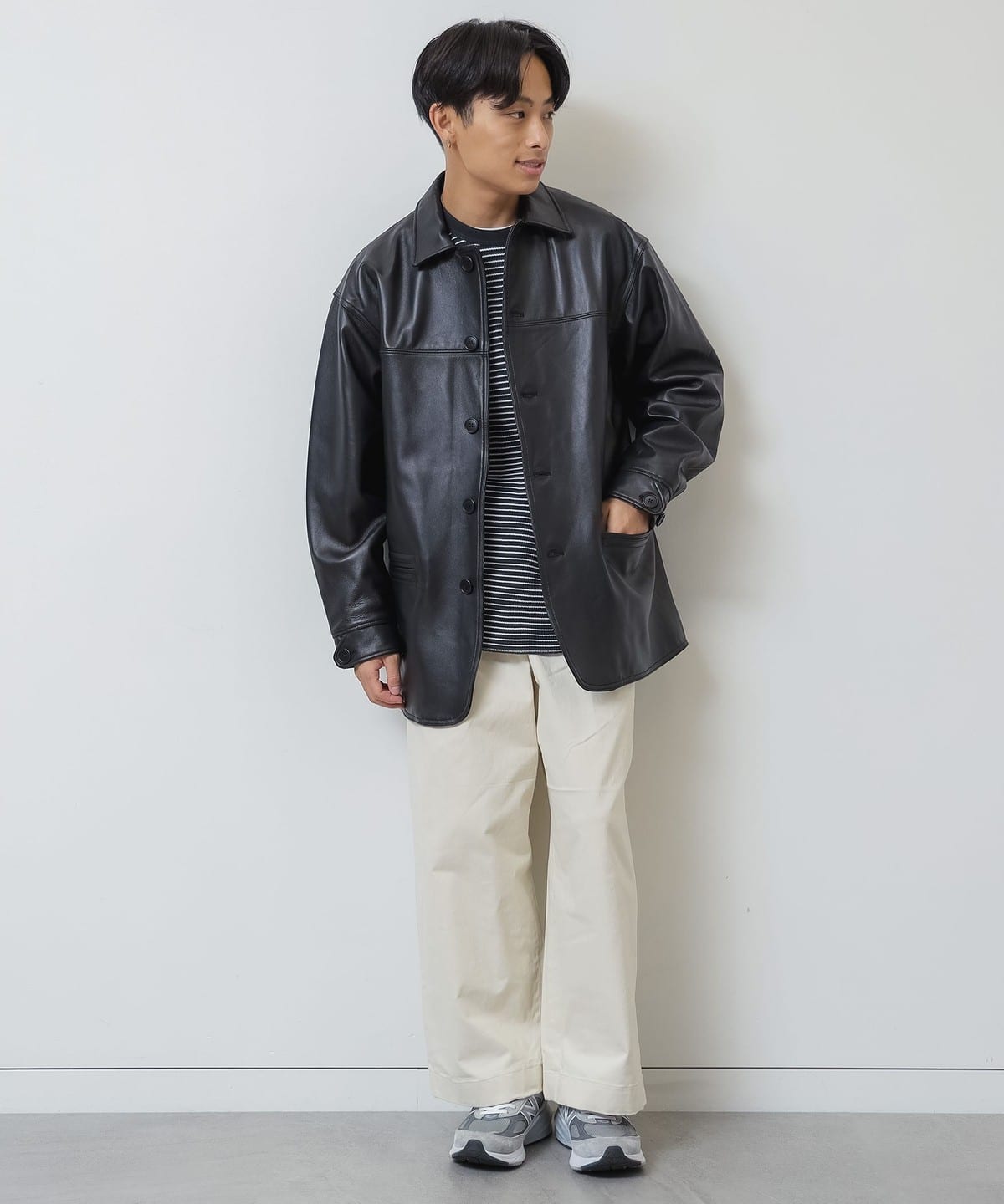 BEAMS BEAMS BEAMS Leather car coat blouson (blouson blouson) mail 