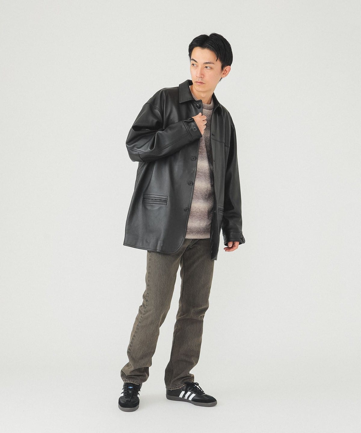 BEAMS BEAMS BEAMS Leather car coat blouson (blouson blouson) mail