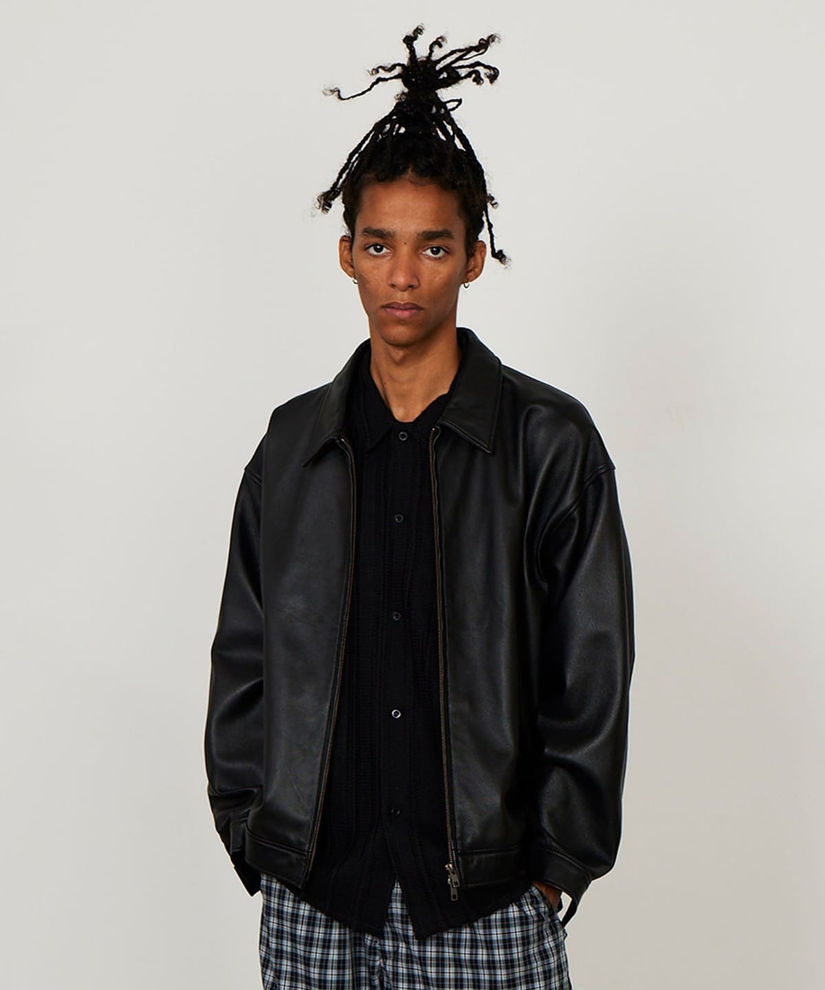 BEAMS BEAMS BEAMS Leather zip blouson (blouson blouson) mail order 