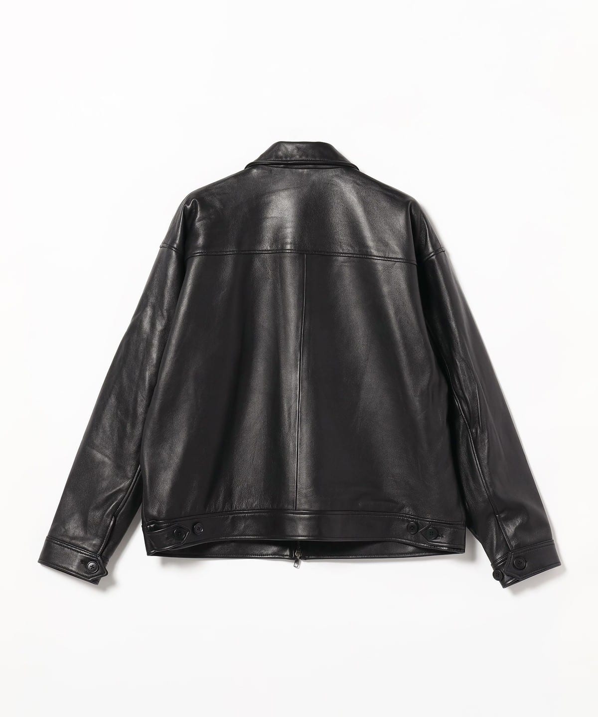 BEAMS / leather zip blouson