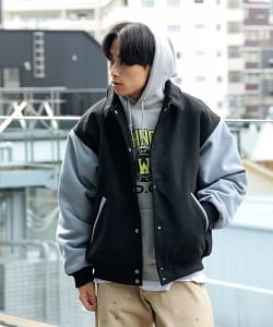 ▲BEAMS / フリース スタジアム コーチジャケット