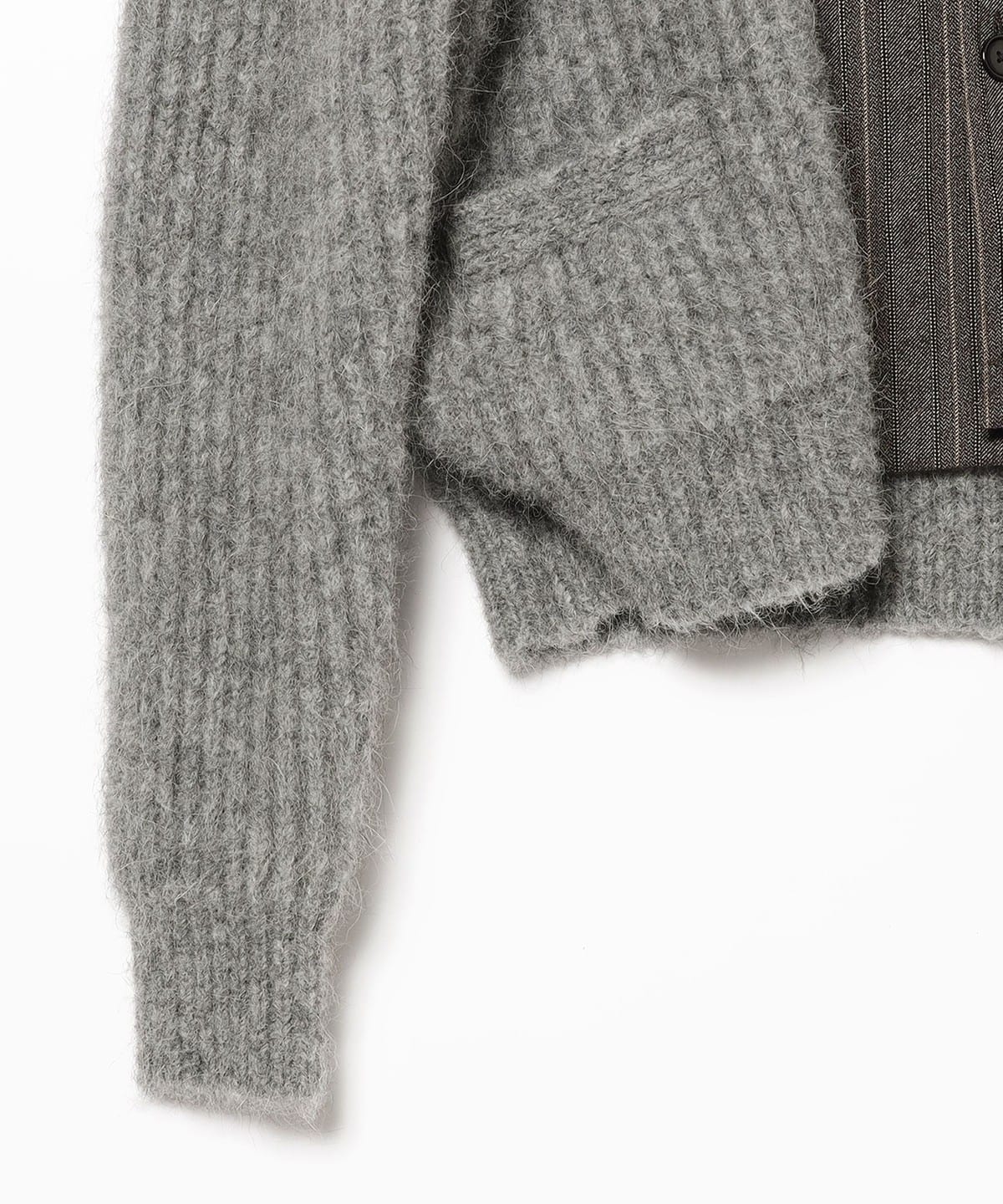 BEAMS（ビームス）INSCRIRE / Multi Stripe Layered Cardigan 
