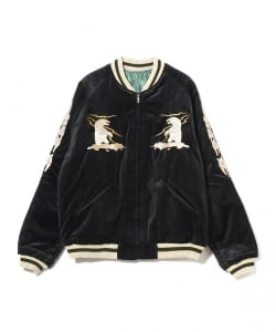 ▲テーラー東洋 /  Late 1950s Style Velveteen Souvenir Jacket “POLAR BEAR” × “ALASKA MAP”