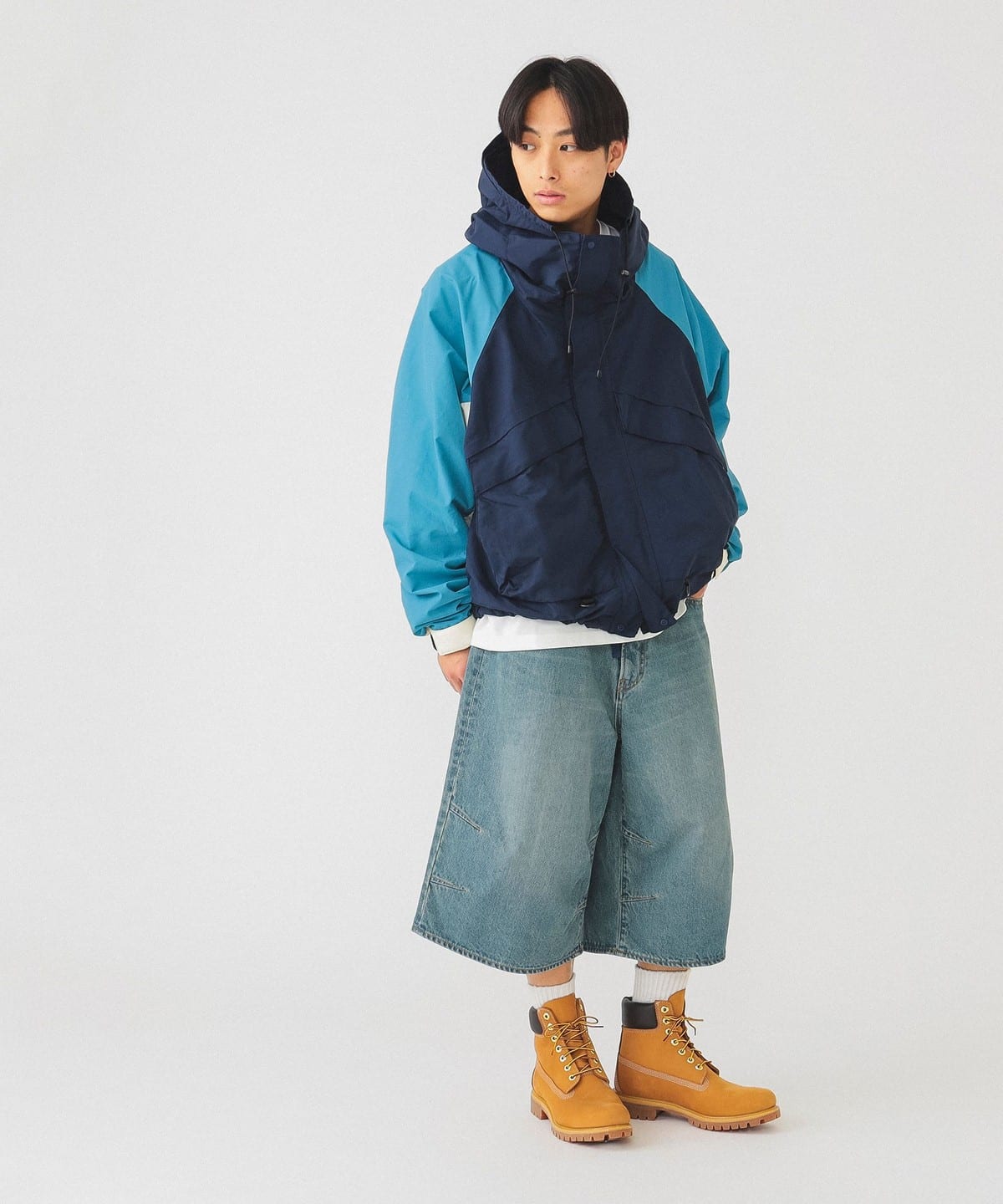 BEAMS 3 色調尼龍連帽衫外套（束腰BEAMS郵購 | BEAMS