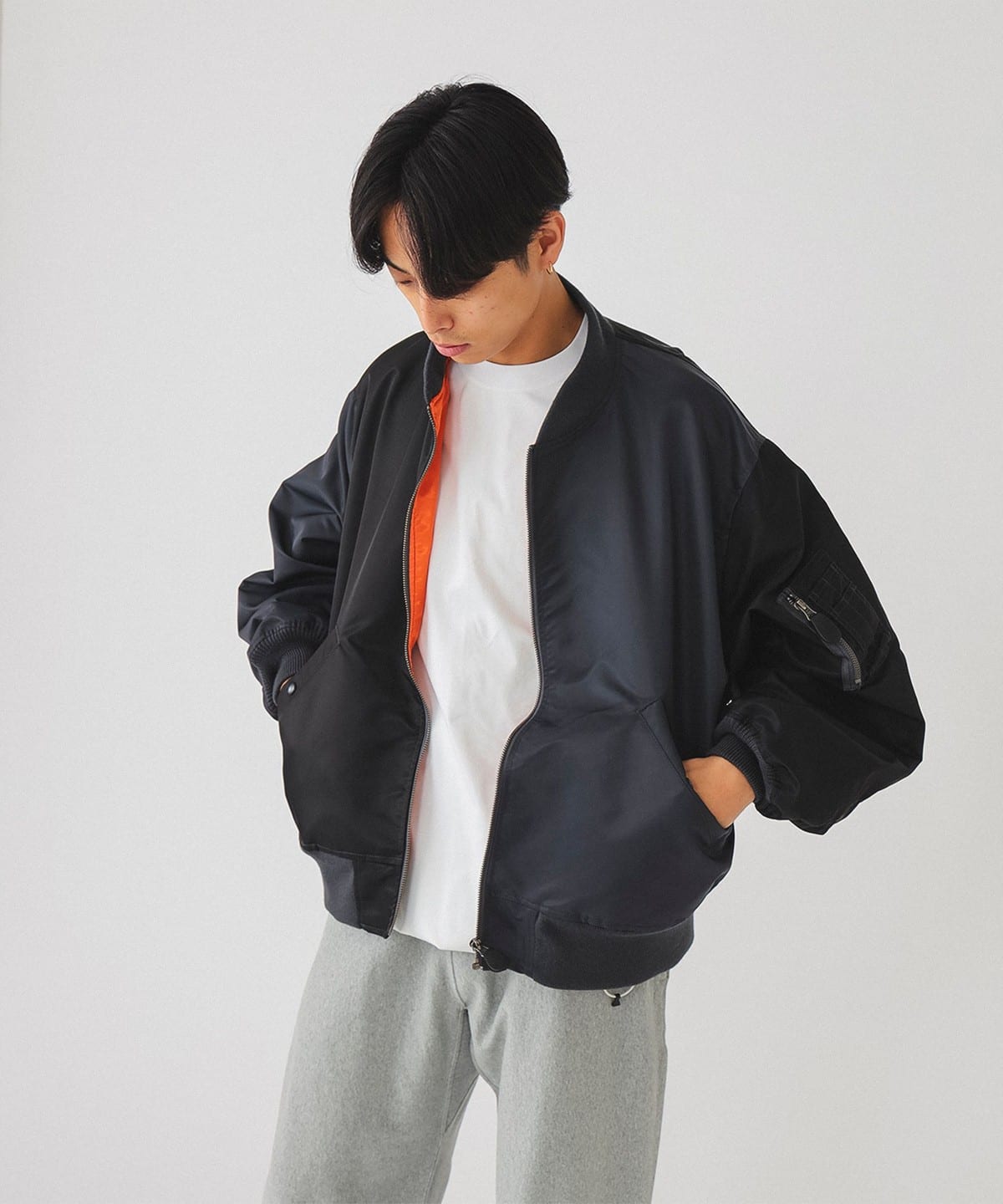 BEAMS BEAMS / loose fit BEAMS MA-1 (blouson blouson) mail order